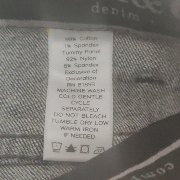 Jeans ~ 24 W ~ D & Co Tummy Panel Control ~ 81893 - Picture 4 of 12